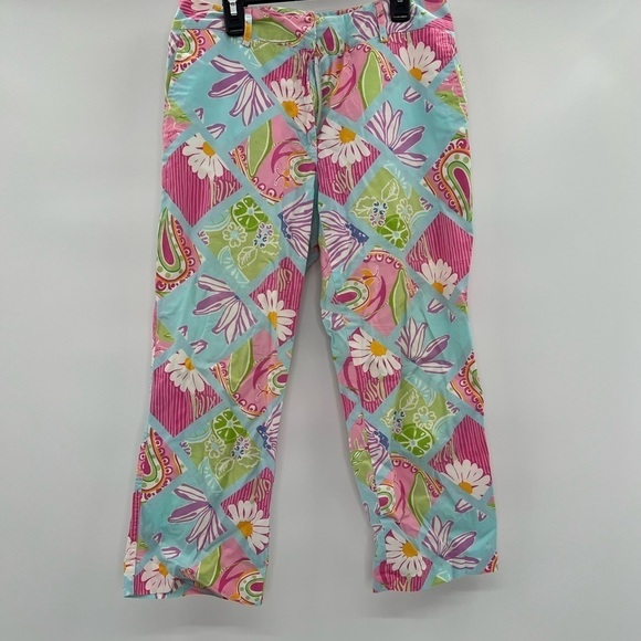 Vintage Lilly Pulitzer "Adios Elephant" Patch Pants, Size 4 - Picture 8 of 10